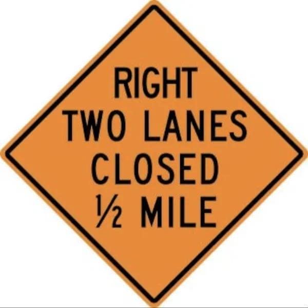 Accuform RIGID CONSTRUCT ION SIGN RIGHT TWO FRK604DP FRK604DP - main